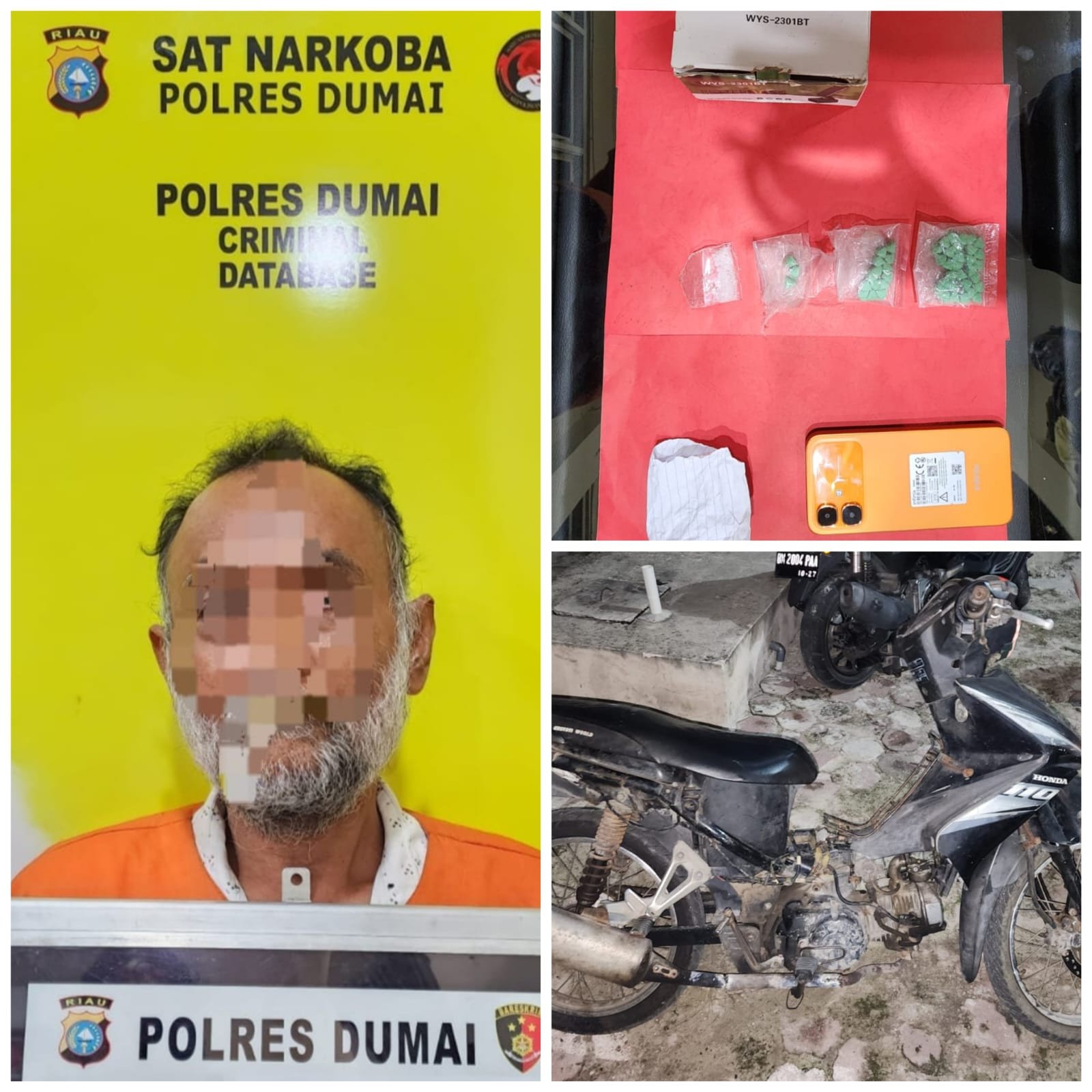 Polres Dumai Ungkap Dugaan Peredaran Narkotika, Pria 54 Tahun Diamankan